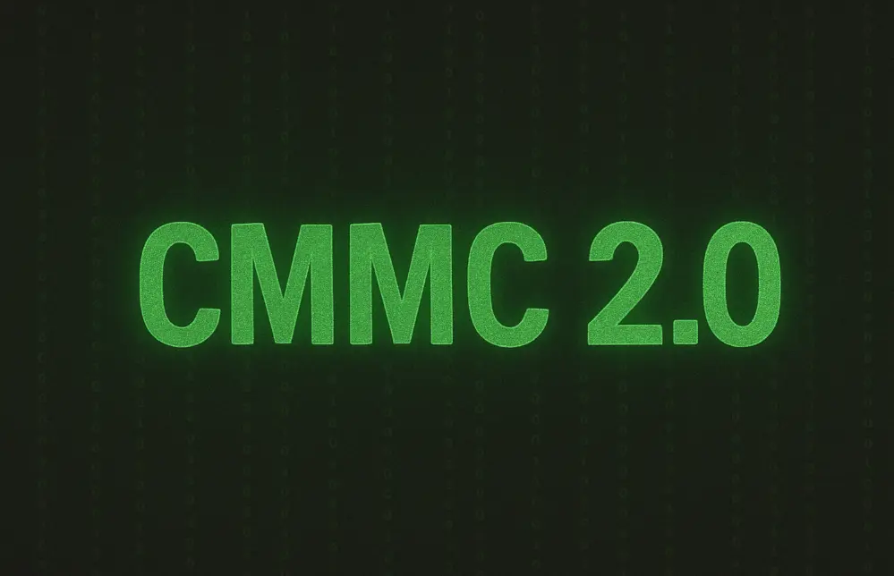 CMMC 2.0 green text graphic